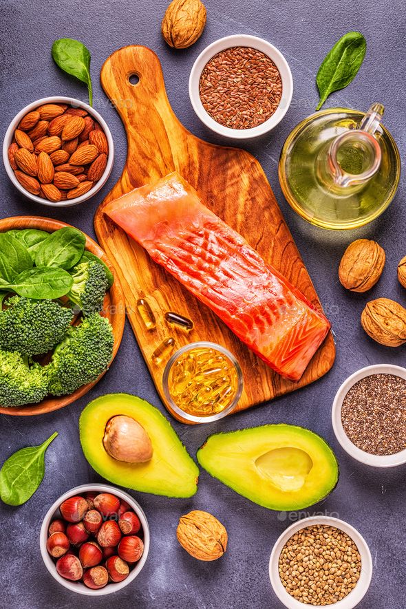 Picture of Salmon Steaks & Healthy Nuts & Avocados