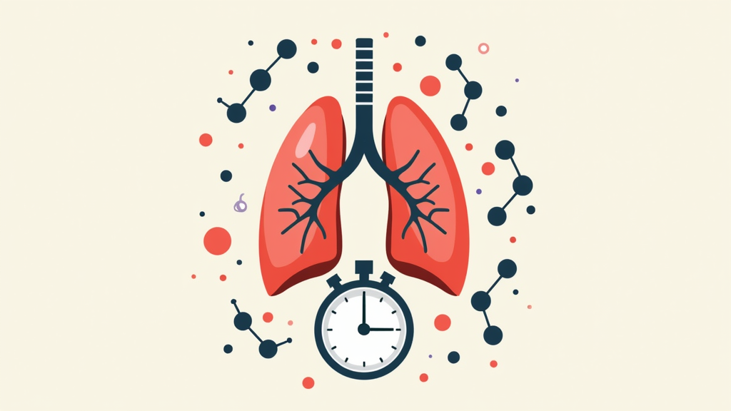 VO2 Max concept illustration showing lungs, oxygen and performance icons